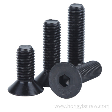 Hex socket black oxide countersunk machine screws